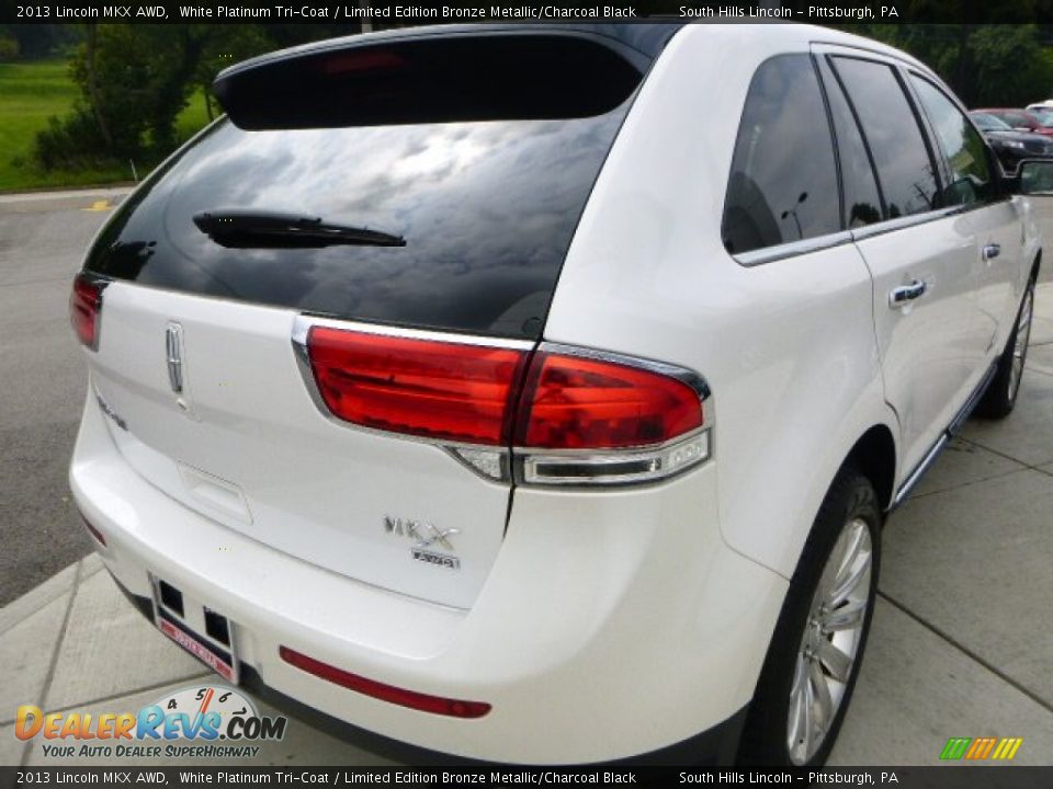 2013 Lincoln MKX AWD White Platinum Tri-Coat / Limited Edition Bronze Metallic/Charcoal Black Photo #5
