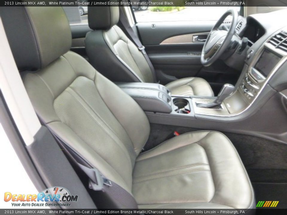 2013 Lincoln MKX AWD White Platinum Tri-Coat / Limited Edition Bronze Metallic/Charcoal Black Photo #10