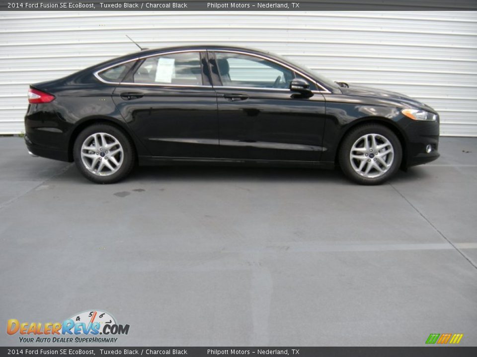 2014 Ford Fusion SE EcoBoost Tuxedo Black / Charcoal Black Photo #3