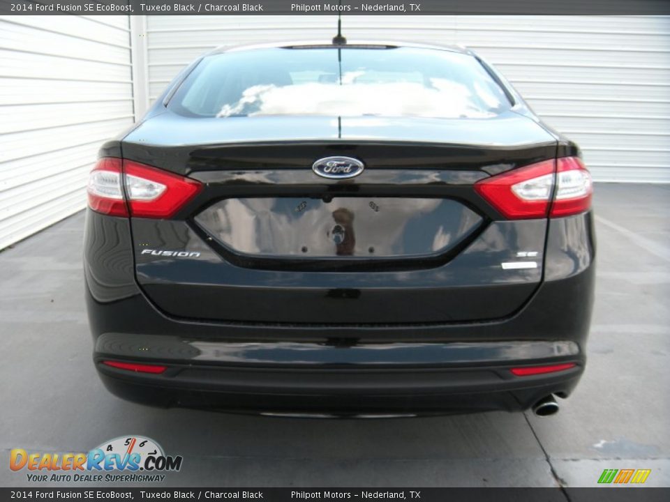 2014 Ford Fusion SE EcoBoost Tuxedo Black / Charcoal Black Photo #5