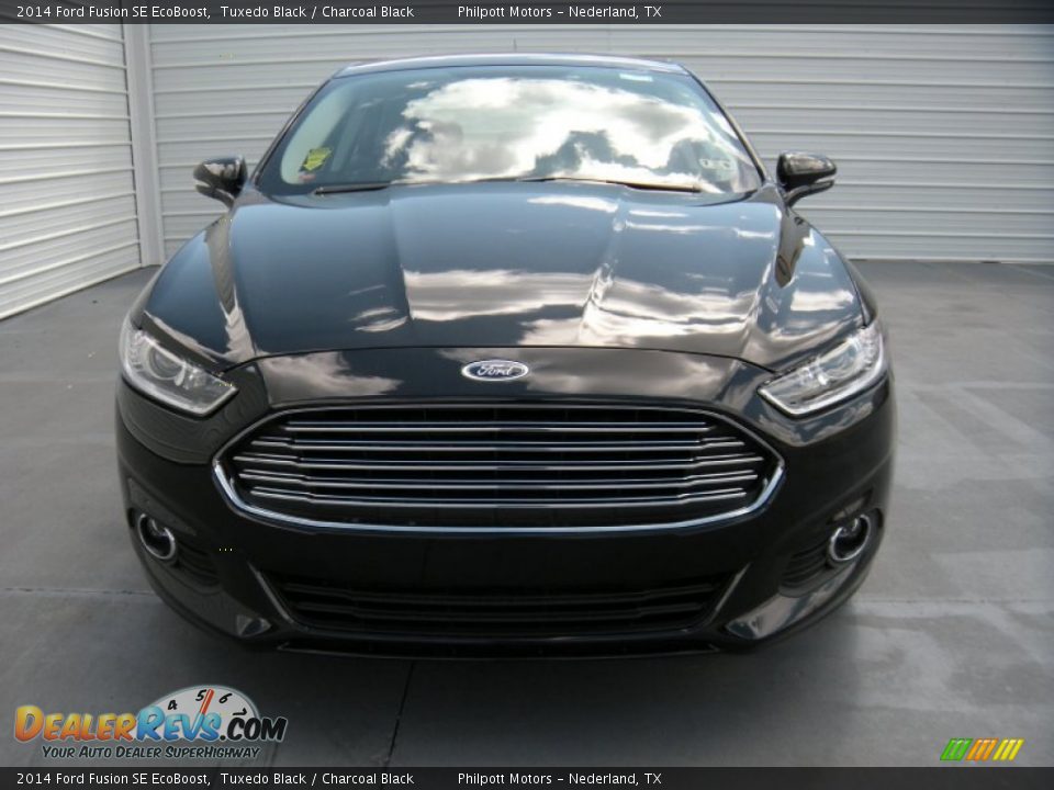 2014 Ford Fusion SE EcoBoost Tuxedo Black / Charcoal Black Photo #8