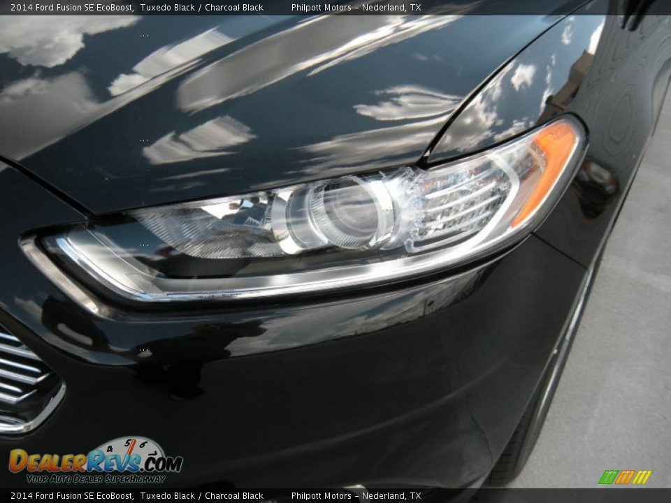 2014 Ford Fusion SE EcoBoost Tuxedo Black / Charcoal Black Photo #9