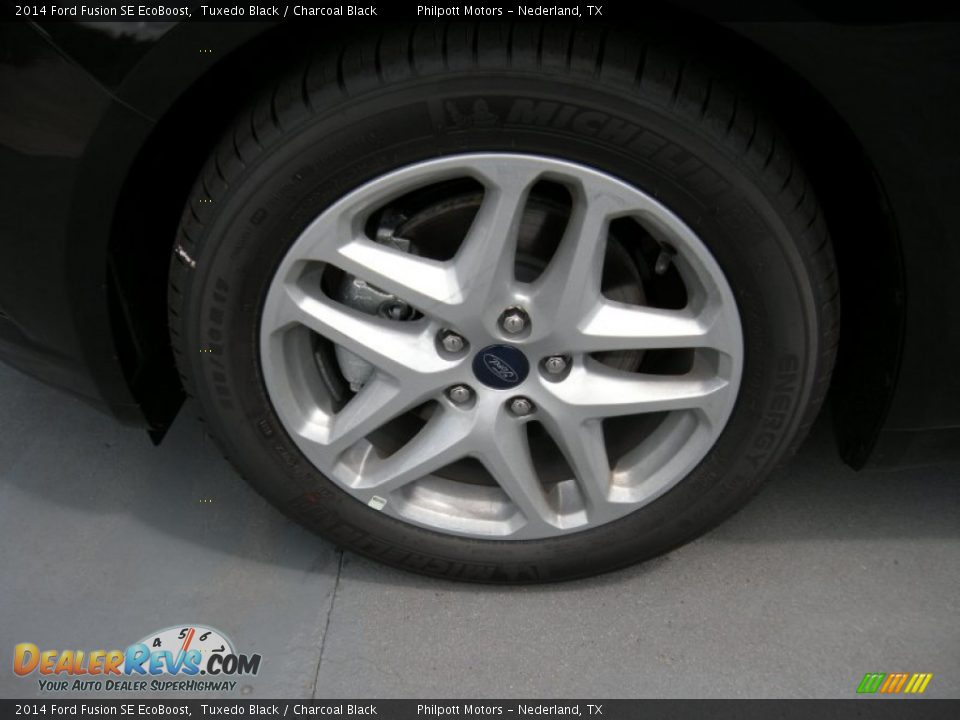 2014 Ford Fusion SE EcoBoost Tuxedo Black / Charcoal Black Photo #11