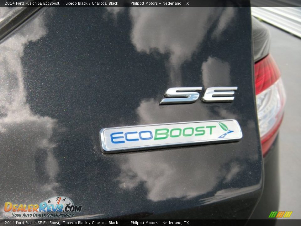 2014 Ford Fusion SE EcoBoost Tuxedo Black / Charcoal Black Photo #15