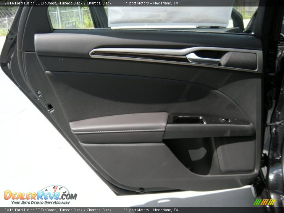 2014 Ford Fusion SE EcoBoost Tuxedo Black / Charcoal Black Photo #19