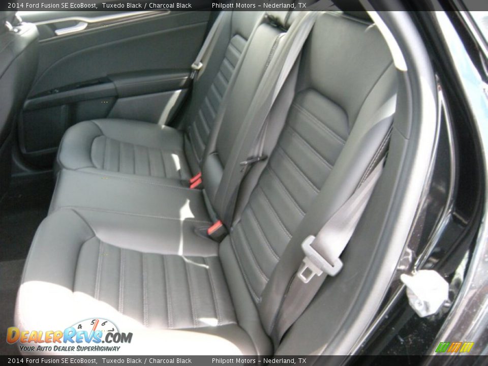 2014 Ford Fusion SE EcoBoost Tuxedo Black / Charcoal Black Photo #20