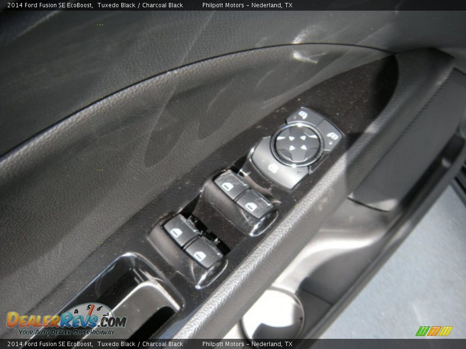 2014 Ford Fusion SE EcoBoost Tuxedo Black / Charcoal Black Photo #22