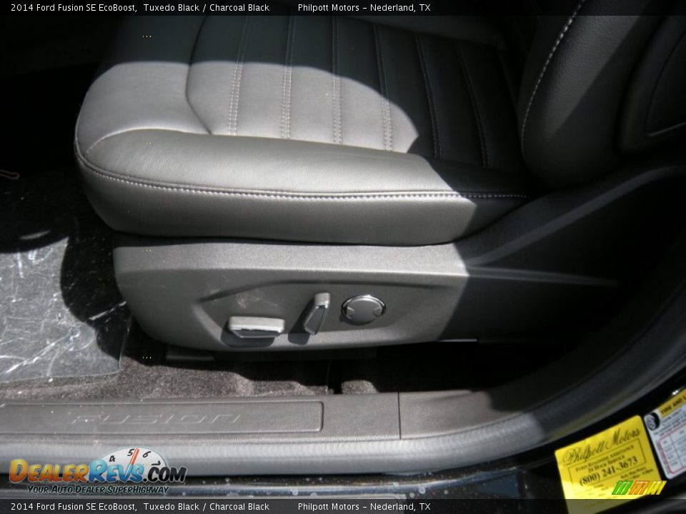 2014 Ford Fusion SE EcoBoost Tuxedo Black / Charcoal Black Photo #24