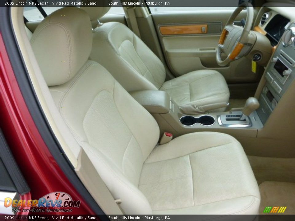2009 Lincoln MKZ Sedan Vivid Red Metallic / Sand Photo #10