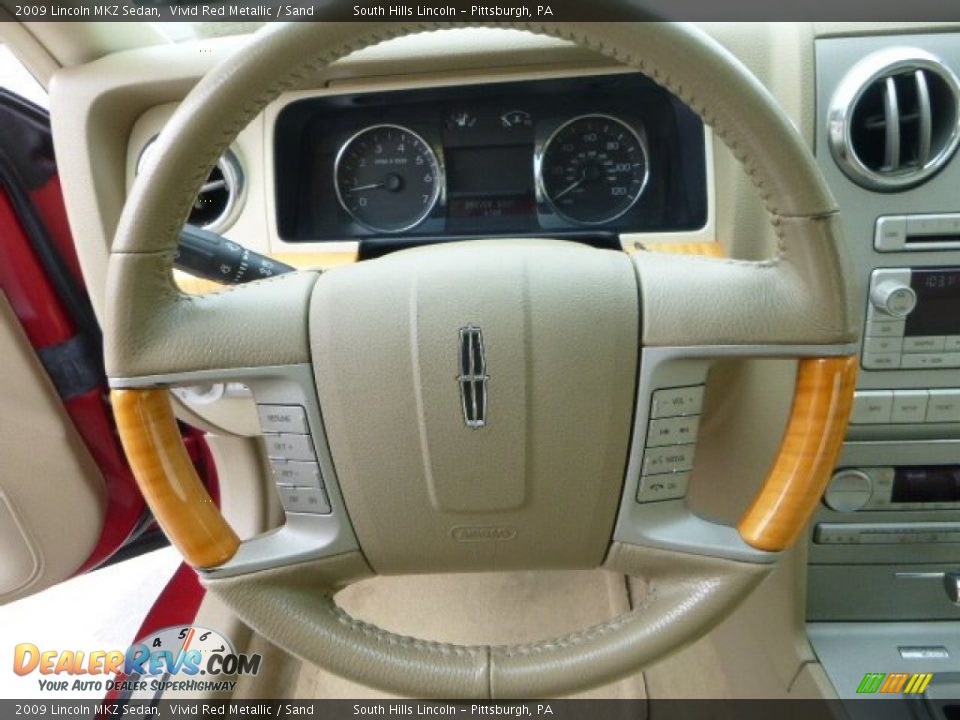 2009 Lincoln MKZ Sedan Vivid Red Metallic / Sand Photo #22