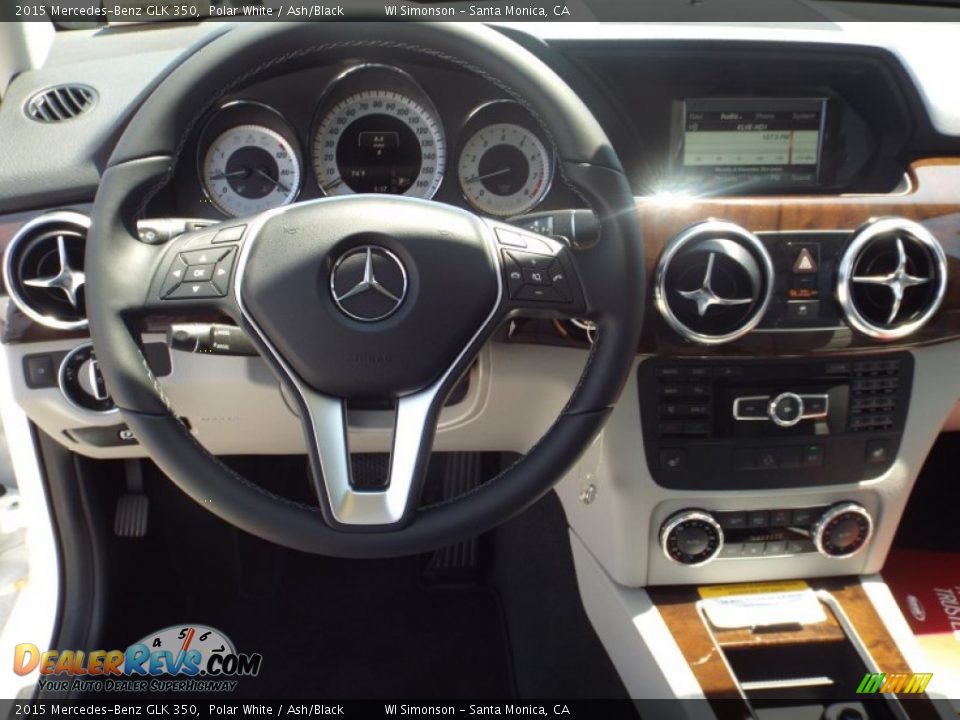 2015 Mercedes-Benz GLK 350 Polar White / Ash/Black Photo #9