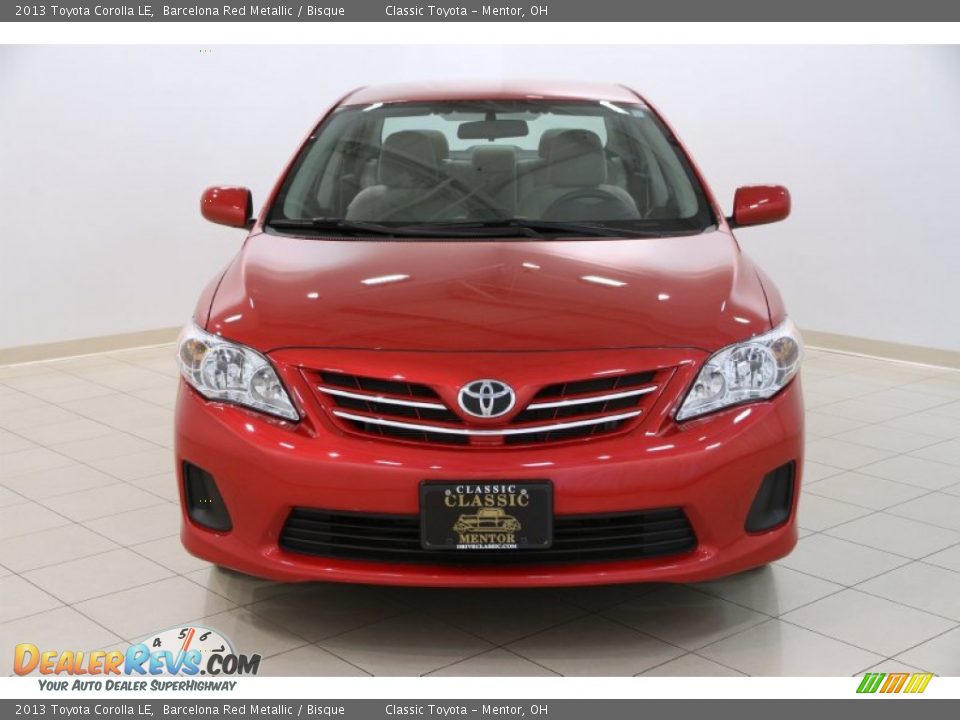 2013 Toyota Corolla LE Barcelona Red Metallic / Bisque Photo #2