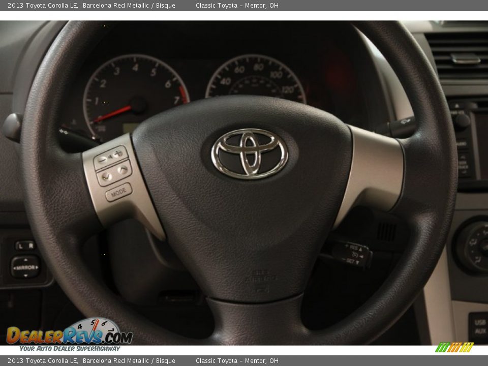 2013 Toyota Corolla LE Barcelona Red Metallic / Bisque Photo #6