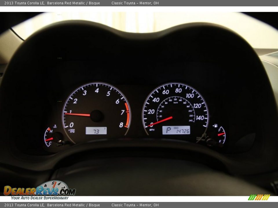 2013 Toyota Corolla LE Barcelona Red Metallic / Bisque Photo #7