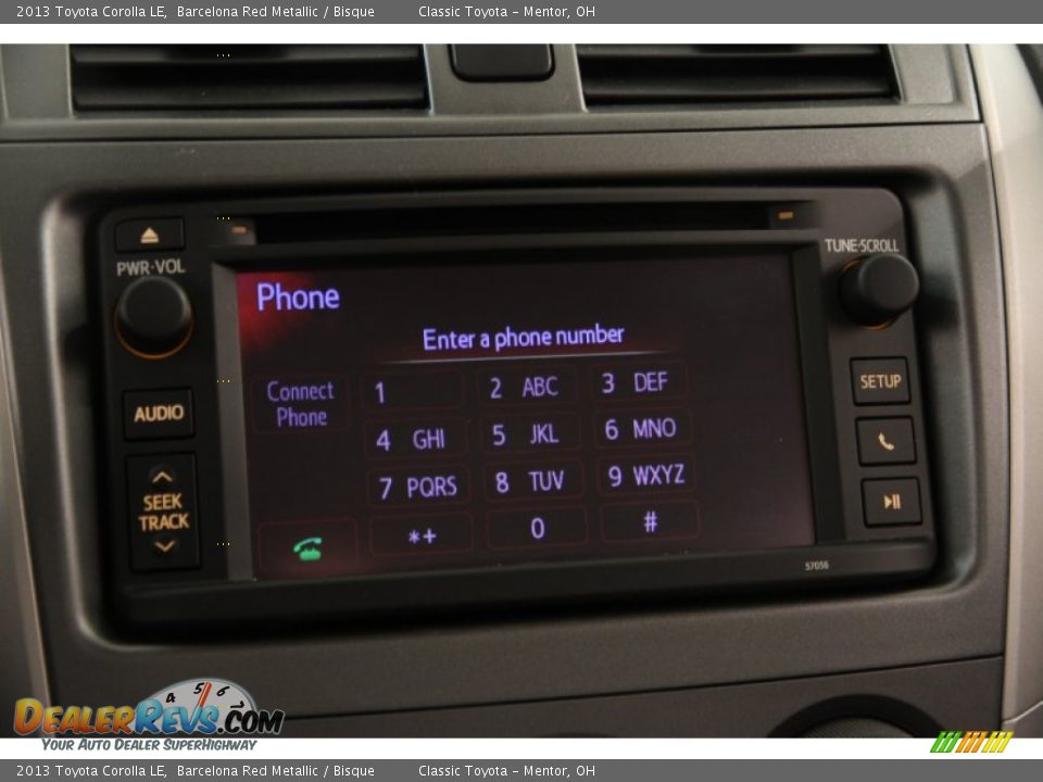 2013 Toyota Corolla LE Barcelona Red Metallic / Bisque Photo #10