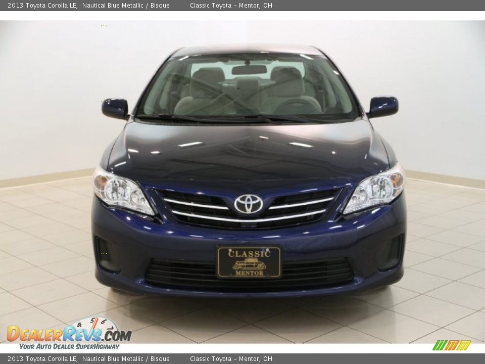 2013 Toyota Corolla LE Nautical Blue Metallic / Bisque Photo #2