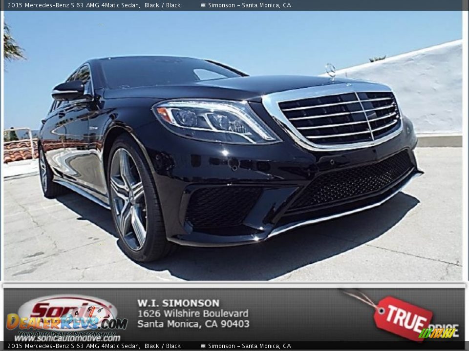 2015 Mercedes-Benz S 63 AMG 4Matic Sedan Black / Black Photo #1