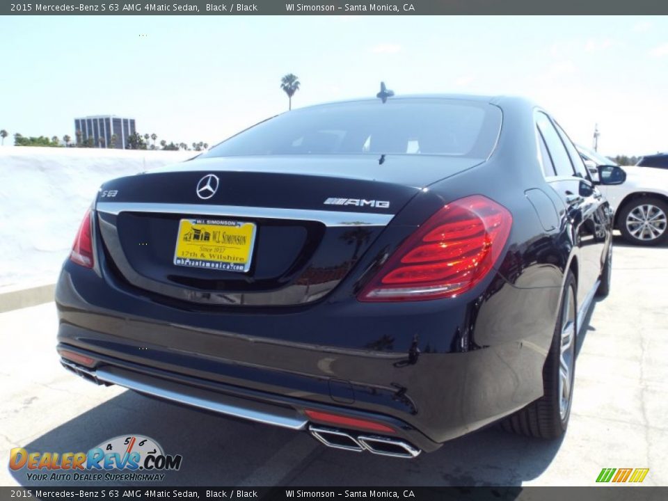 2015 Mercedes-Benz S 63 AMG 4Matic Sedan Black / Black Photo #4