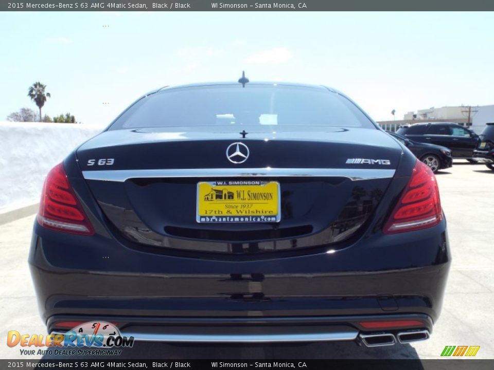 2015 Mercedes-Benz S 63 AMG 4Matic Sedan Black / Black Photo #5