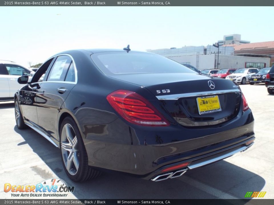 2015 Mercedes-Benz S 63 AMG 4Matic Sedan Black / Black Photo #6