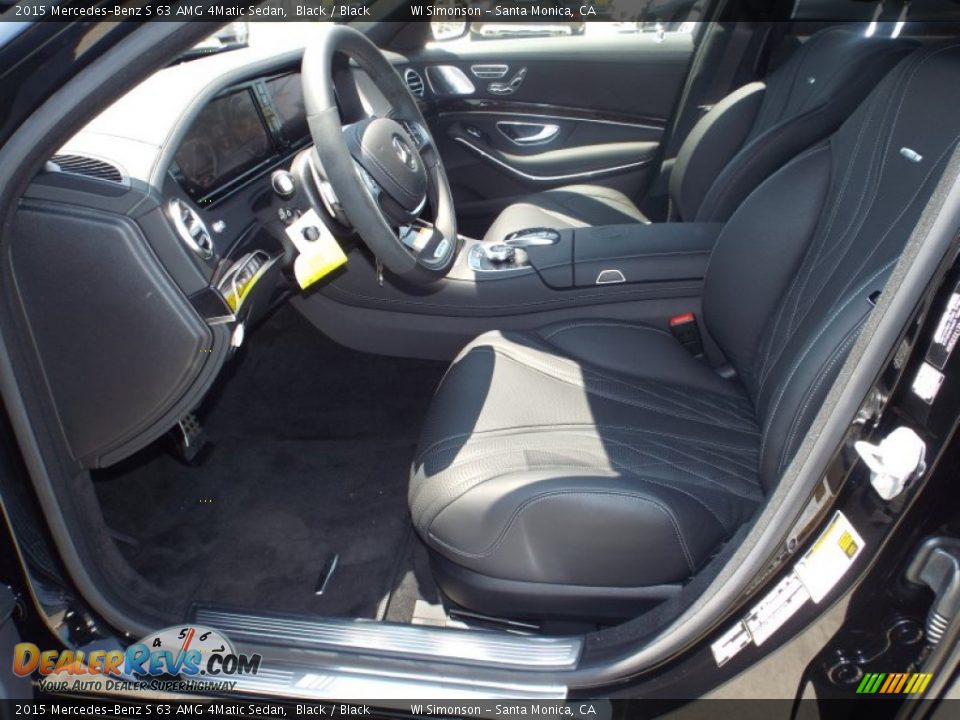 2015 Mercedes-Benz S 63 AMG 4Matic Sedan Black / Black Photo #8