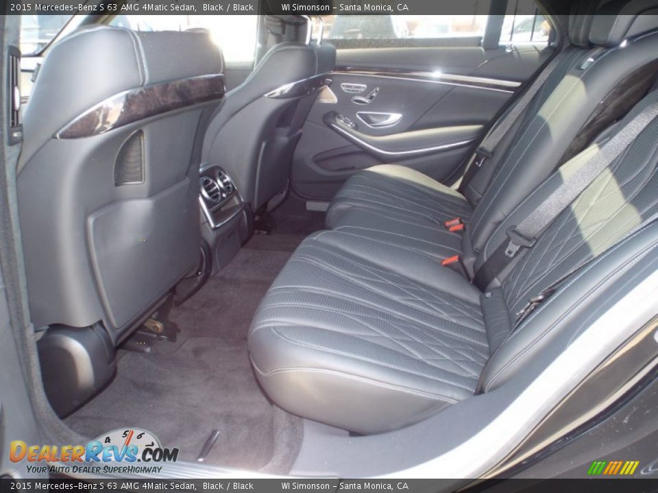 2015 Mercedes-Benz S 63 AMG 4Matic Sedan Black / Black Photo #9