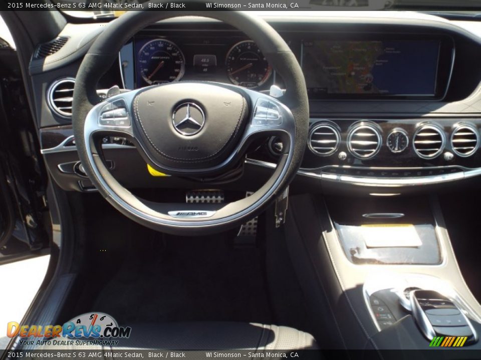 2015 Mercedes-Benz S 63 AMG 4Matic Sedan Black / Black Photo #10