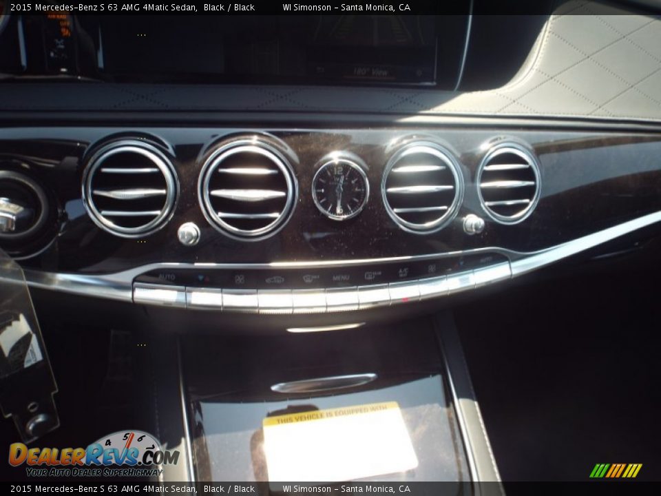 2015 Mercedes-Benz S 63 AMG 4Matic Sedan Black / Black Photo #14