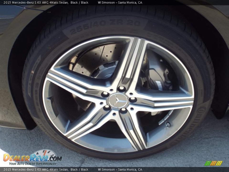 2015 Mercedes-Benz S 63 AMG 4Matic Sedan Black / Black Photo #20
