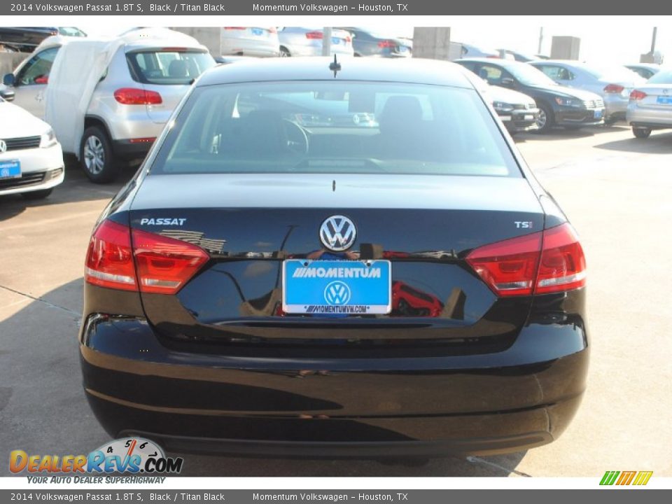 2014 Volkswagen Passat 1.8T S Black / Titan Black Photo #3