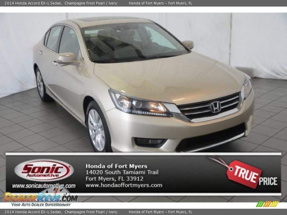 2014 Honda Accord EX-L Sedan Champagne Frost Pearl / Ivory Photo #1