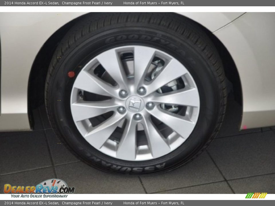 2014 Honda Accord EX-L Sedan Champagne Frost Pearl / Ivory Photo #3