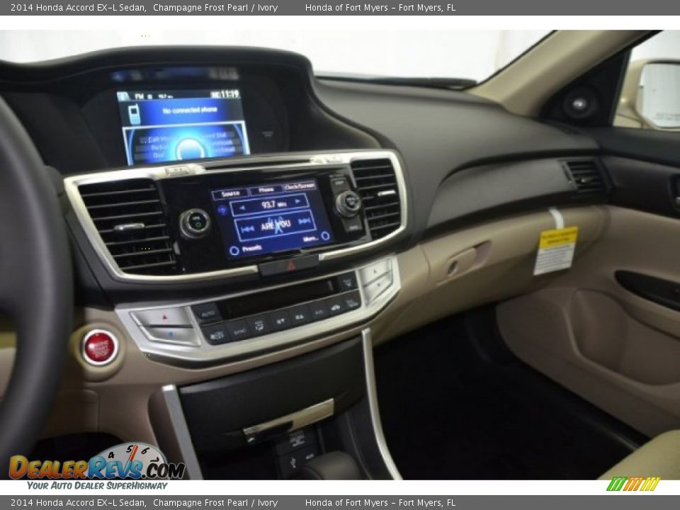 2014 Honda Accord EX-L Sedan Champagne Frost Pearl / Ivory Photo #14