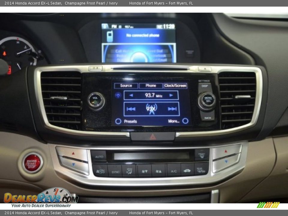 2014 Honda Accord EX-L Sedan Champagne Frost Pearl / Ivory Photo #15