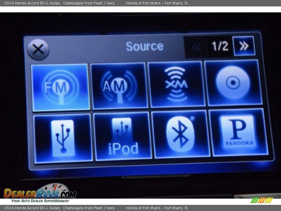 2014 Honda Accord EX-L Sedan Champagne Frost Pearl / Ivory Photo #16