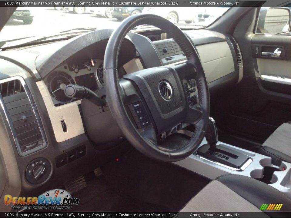 2009 Mercury Mariner V6 Premier 4WD Sterling Grey Metallic / Cashmere Leather/Charcoal Black Photo #7