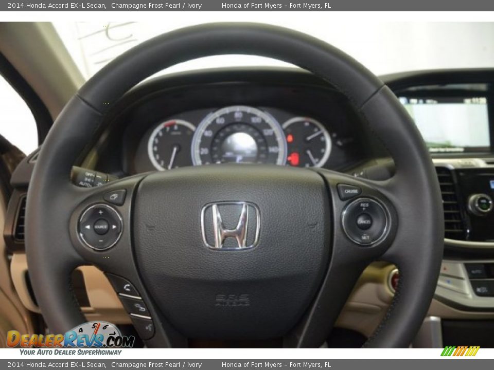 2014 Honda Accord EX-L Sedan Champagne Frost Pearl / Ivory Photo #21