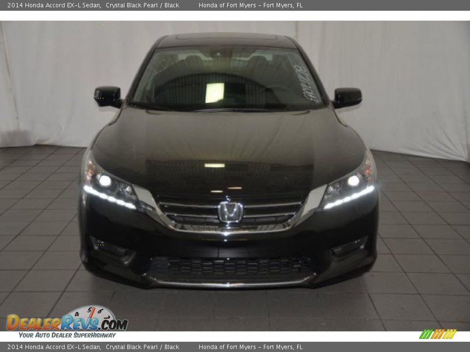 2014 Honda Accord EX-L Sedan Crystal Black Pearl / Black Photo #2