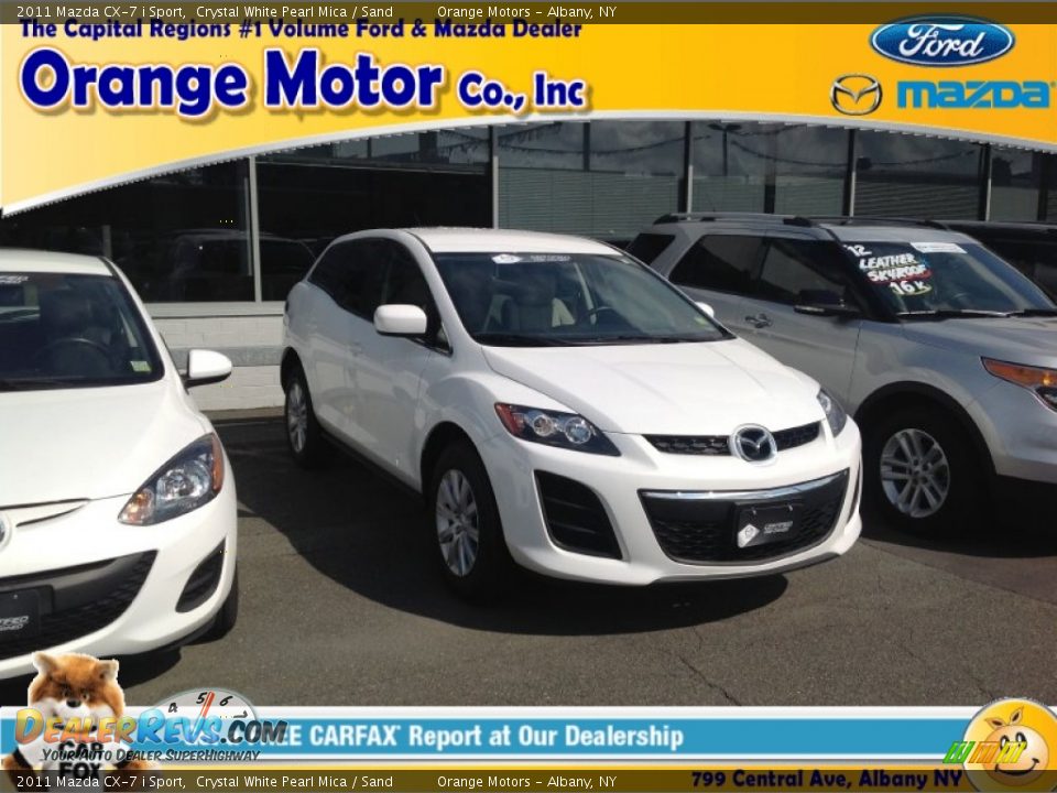 2011 Mazda CX-7 i Sport Crystal White Pearl Mica / Sand Photo #1