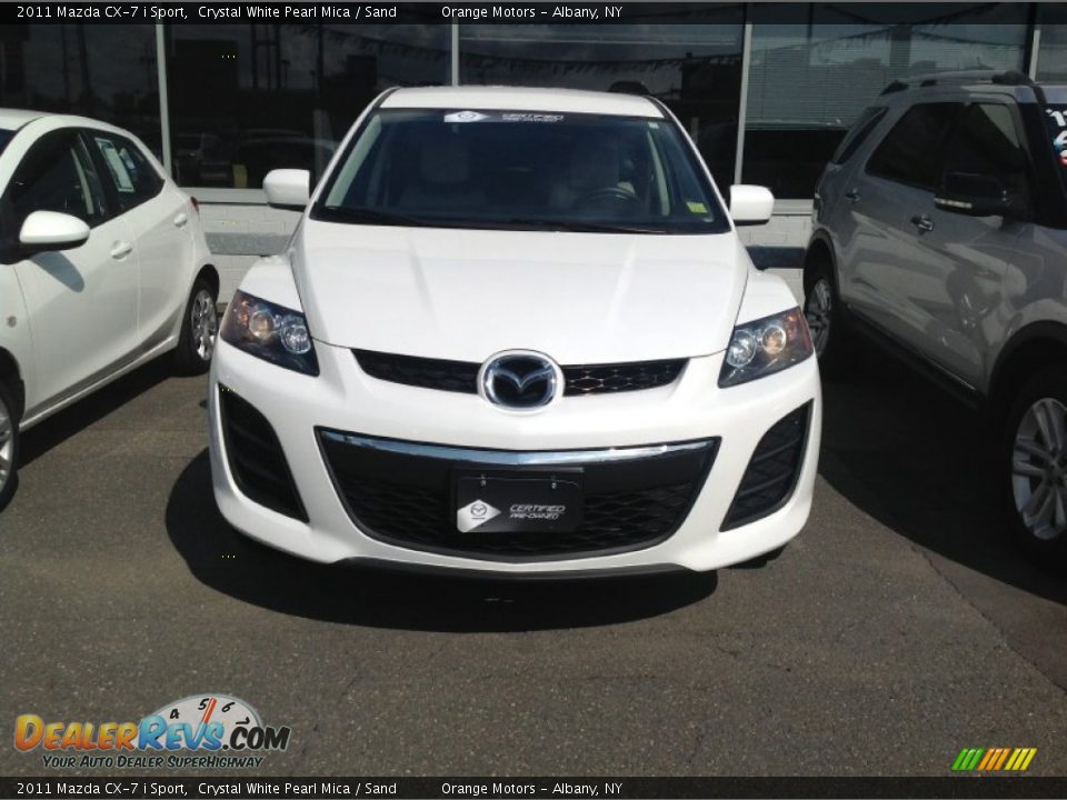 2011 Mazda CX-7 i Sport Crystal White Pearl Mica / Sand Photo #2