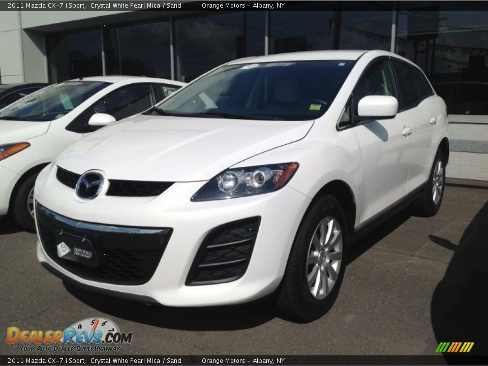 2011 Mazda CX-7 i Sport Crystal White Pearl Mica / Sand Photo #3
