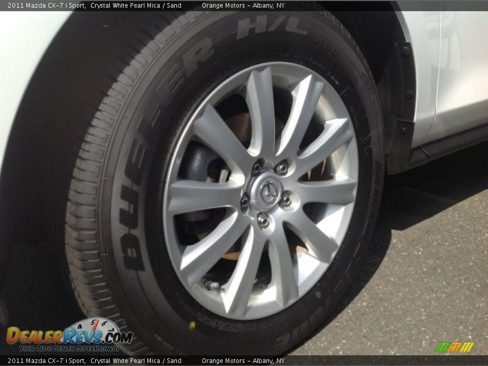 2011 Mazda CX-7 i Sport Crystal White Pearl Mica / Sand Photo #4