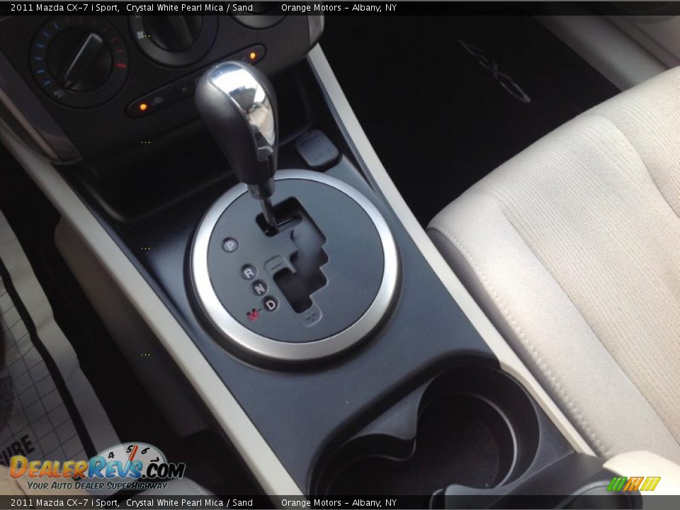 2011 Mazda CX-7 i Sport Crystal White Pearl Mica / Sand Photo #9