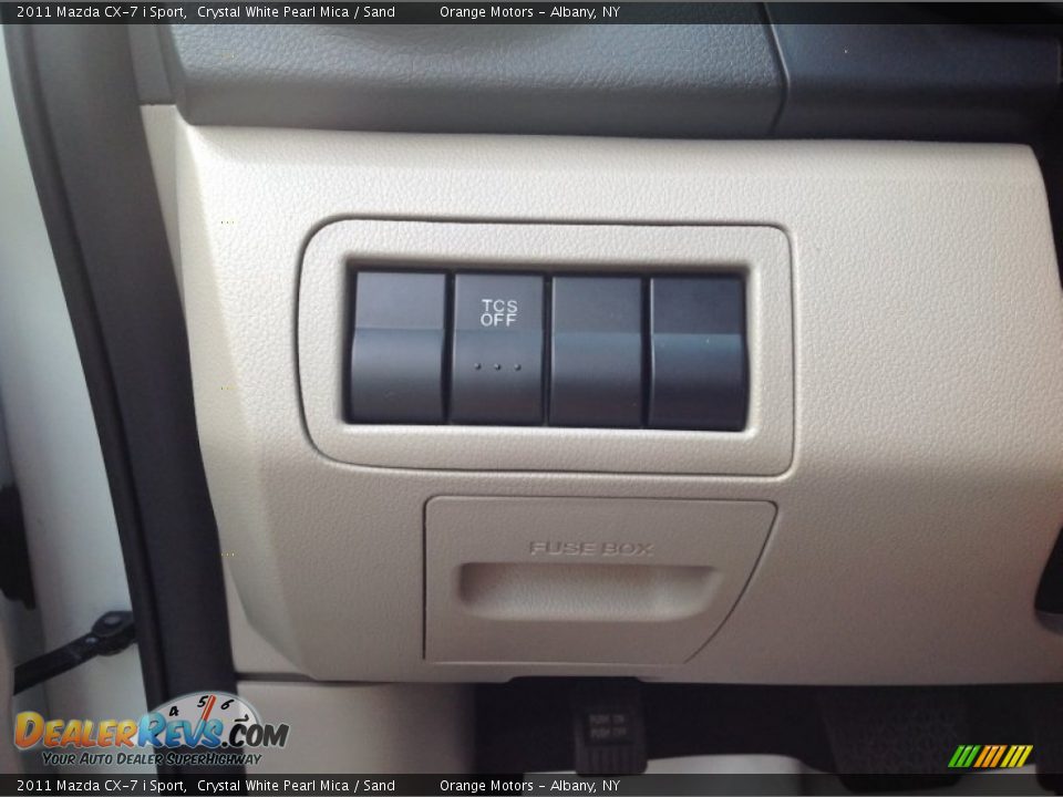 2011 Mazda CX-7 i Sport Crystal White Pearl Mica / Sand Photo #11