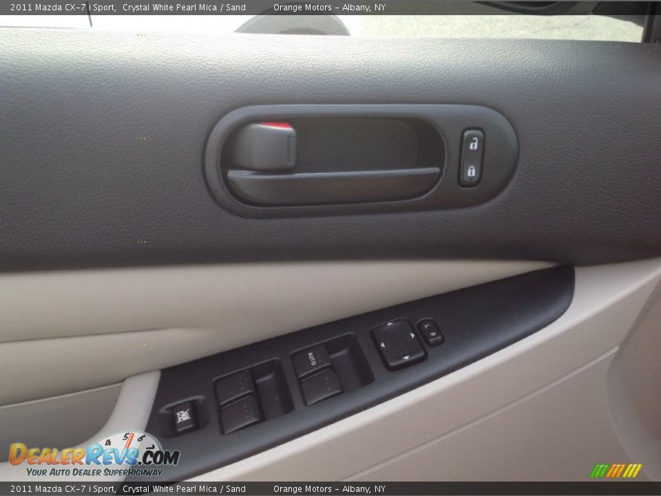 2011 Mazda CX-7 i Sport Crystal White Pearl Mica / Sand Photo #12