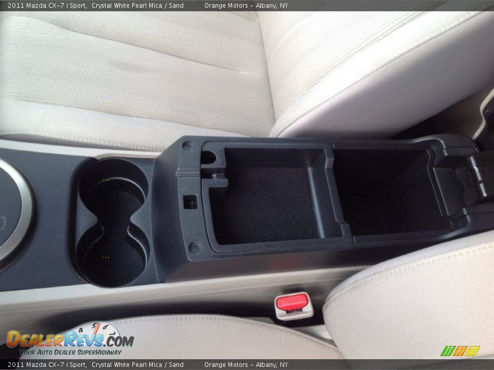 2011 Mazda CX-7 i Sport Crystal White Pearl Mica / Sand Photo #13