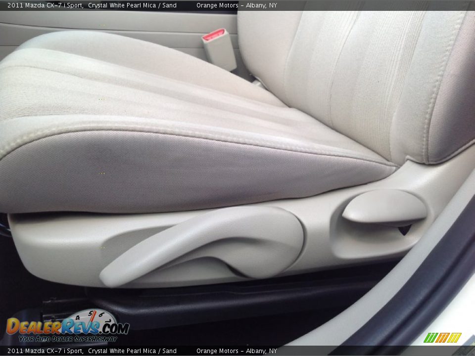 2011 Mazda CX-7 i Sport Crystal White Pearl Mica / Sand Photo #14
