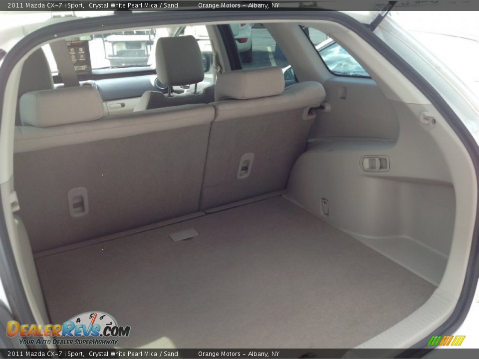 2011 Mazda CX-7 i Sport Crystal White Pearl Mica / Sand Photo #16