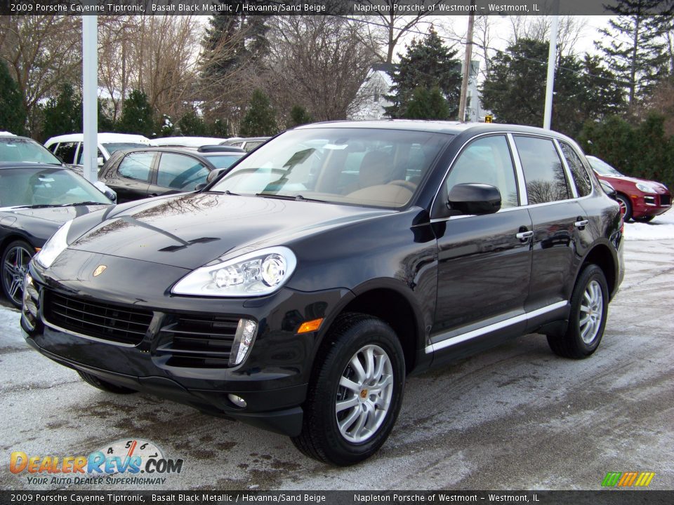 2009 Porsche Cayenne Tiptronic Basalt Black Metallic / Havanna/Sand Beige Photo #1