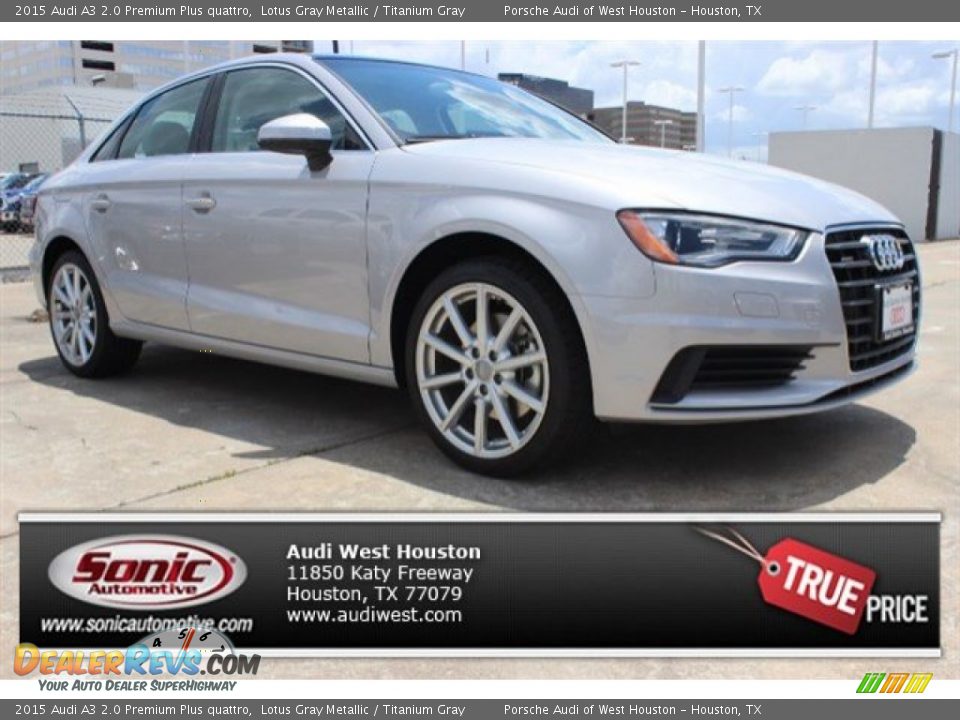 2015 Audi A3 2.0 Premium Plus quattro Lotus Gray Metallic / Titanium Gray Photo #1